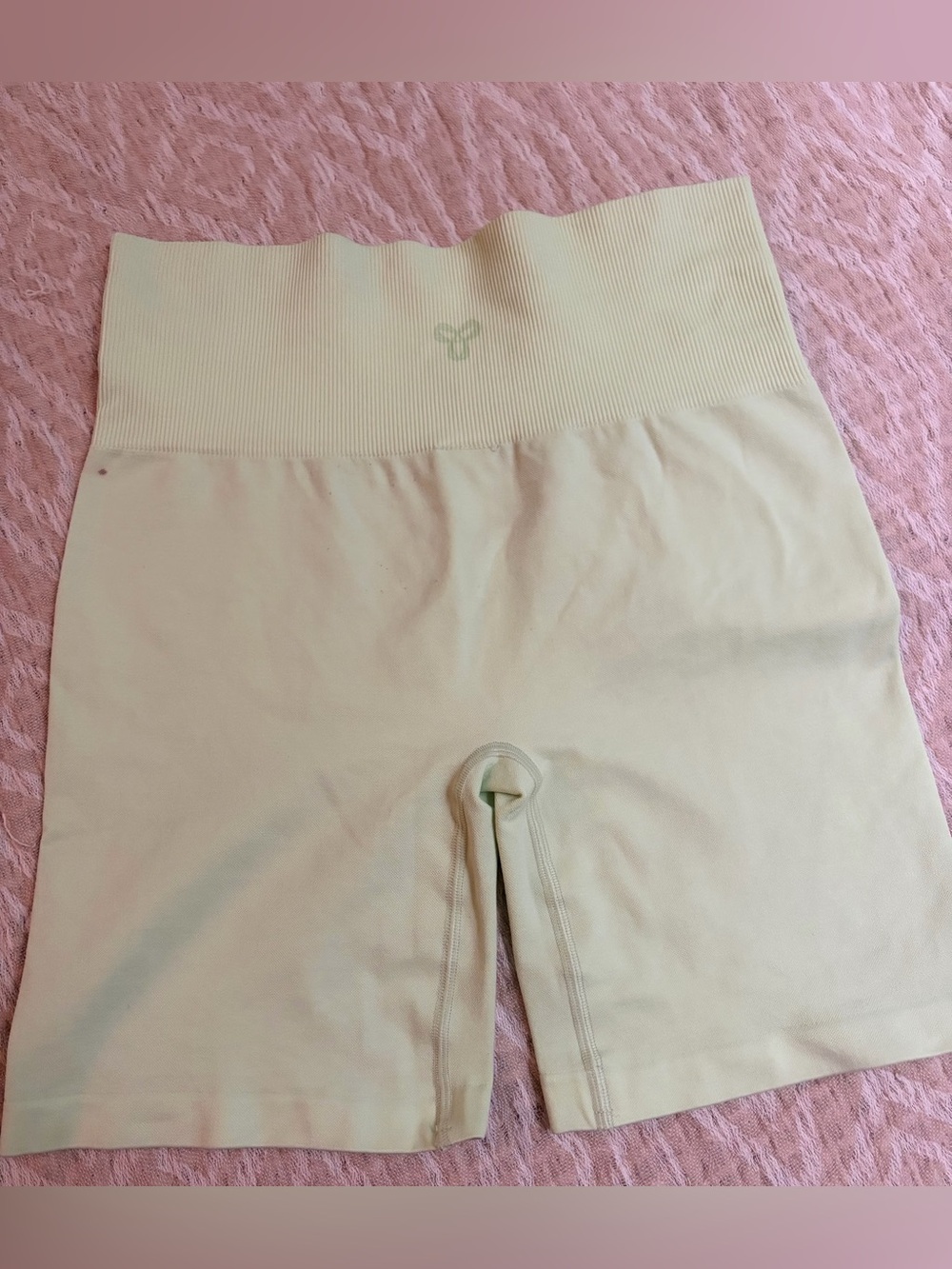 TNA Aritzia Seamless High-Waist Bike Shorts - Light Green * see photos